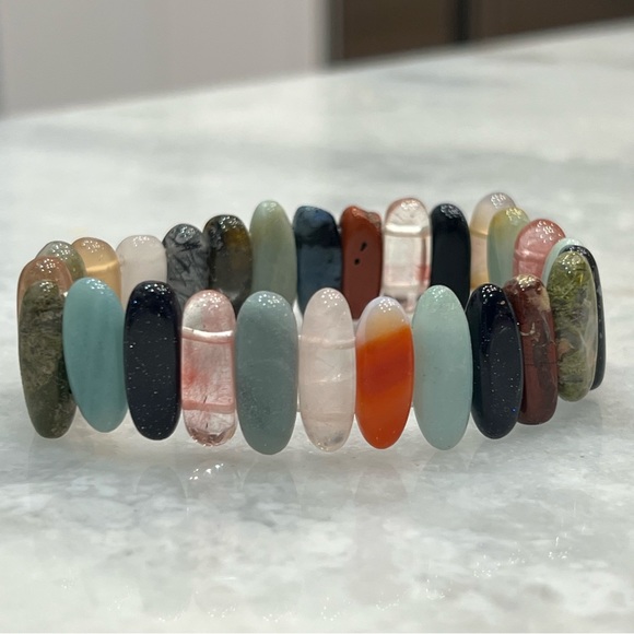 Multigemstone Stretch Bracelet - Picture 7 of 9